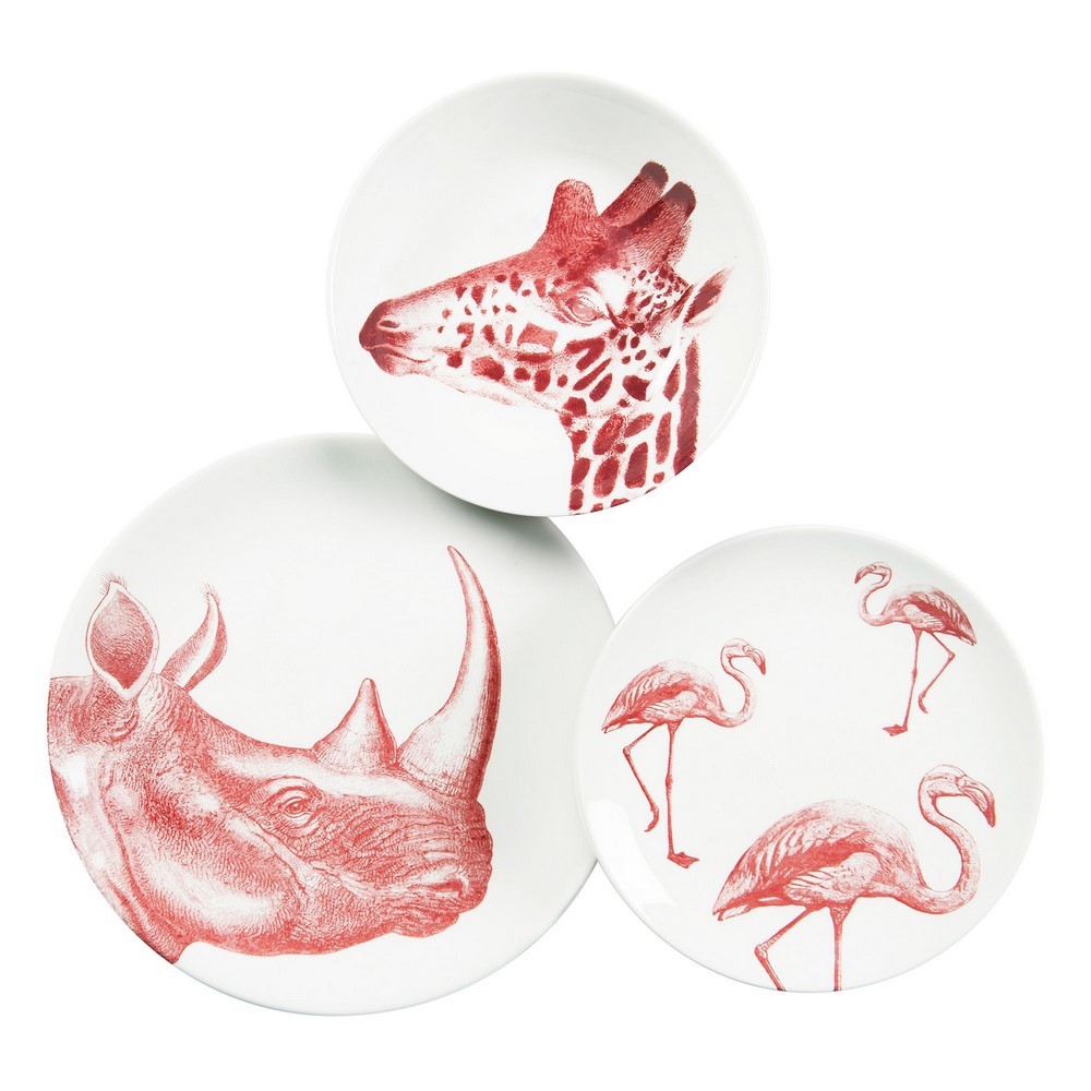 Servizio Piatti 18 Pezzi In Porcellana - Flora e Fauna - Limited Edition Excelsa